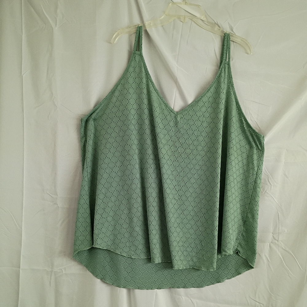 Women's Green Sleeveless Top